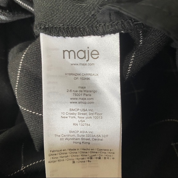 Maje Razak Deconstructed Plaid Cold Shoulder Dress - Picture 9 of 12